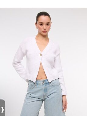 Textural 1-Button Cardigan
